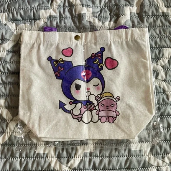 Cute Character Canvas Tote Bag - Picture 2 of 3